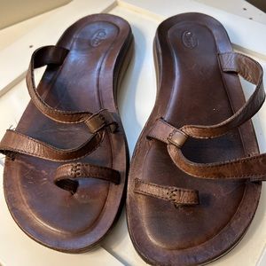 Chaco Brown Leather Toe Loop Sandal 9